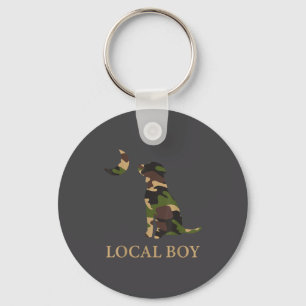 Camo Southern Local Boy Duck Hunting Black Lab Out Key Ring
