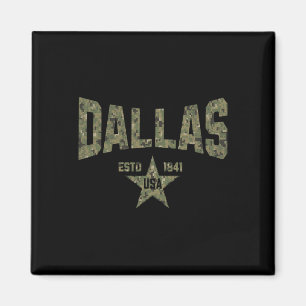 Camo Souvenir Usa Star Dallas Texas Magnet
