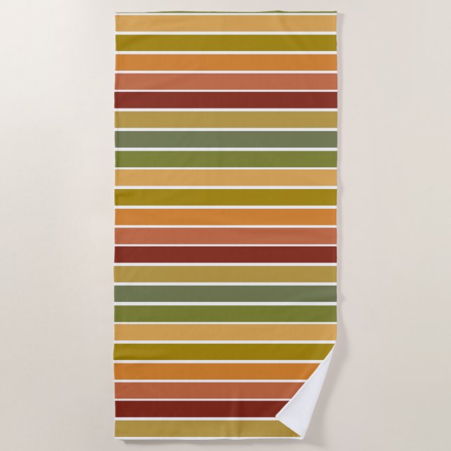 Camo Stripes  Beach Towel (Front)