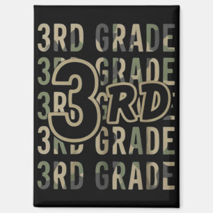 Camo Team 3rd Grade Squad Back To School Teacher  Magnet