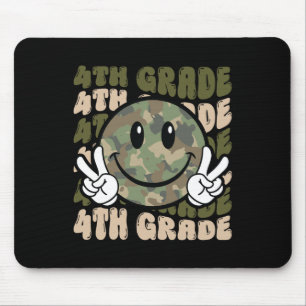 Camo Team 4th Grade Squad Bruh We Back Teacher Kid Mouse Pad