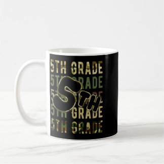 Camo Team 5th Grade Squad Back To School Teacher Coffee Mug