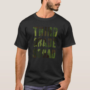 Camo Third Grade Squad Teacher Hello 3rd Grader Vi T-Shirt