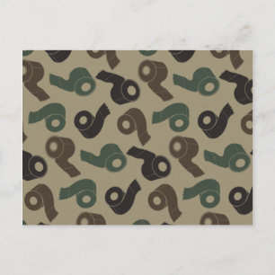 Camo Toilet Paper Woodland Camouflage Pattern Postcard