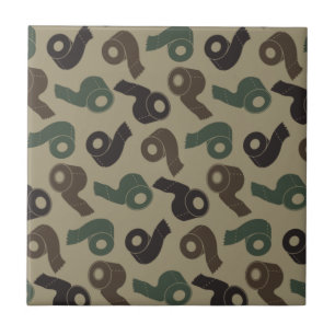 Camo Toilet Paper Woodland Camouflage Pattern Tile