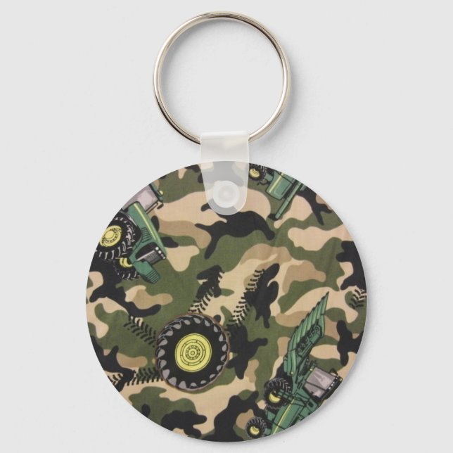 Camo & Tractors Key Ring (Front)