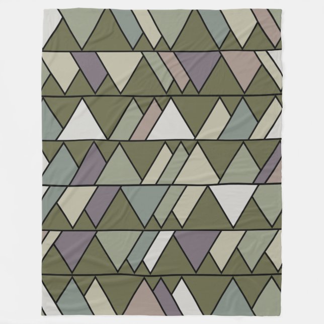 Camo Triangles  Fleece Blanket (Front)