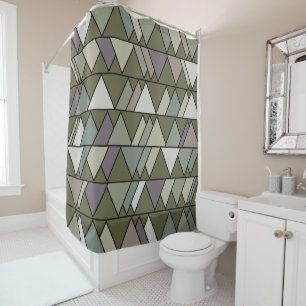 Camo Triangles  Shower Curtain