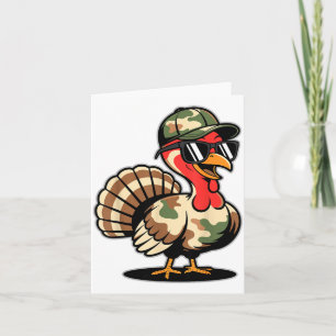 Camo Turkey Day Hunting Fall Thanksgiving  Card