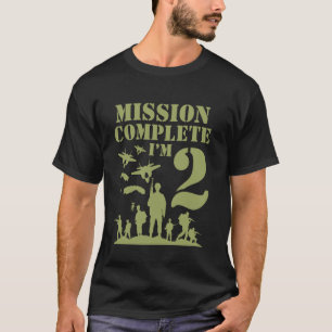 Camo Two Birthday Boy Military 2nd Party Boys Age  T-Shirt