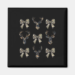 Camo Us Flag Deer Elk Hunting Hunter Coquette Wome Magnet