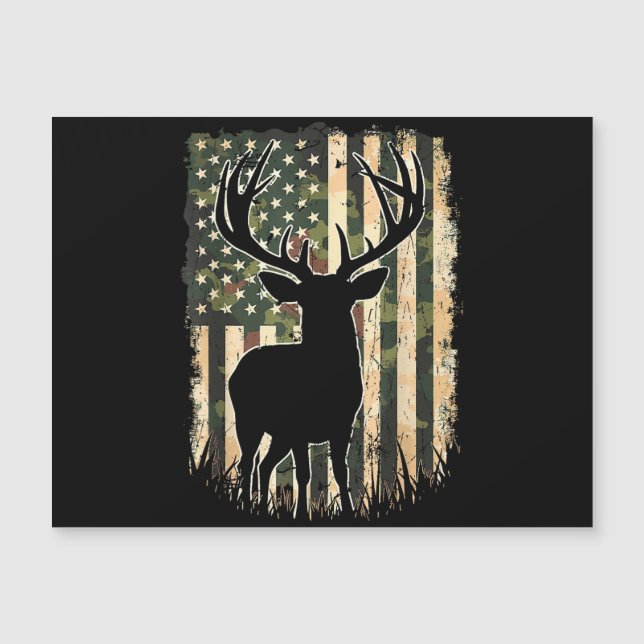 Camo US Flag Deer Hunting Camoflage Hunter (Front)