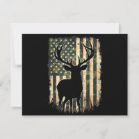 Camo US Flag Deer Hunting Camoflage Hunter
