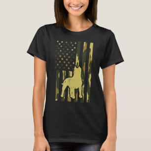 Camo Us Flag Pitbull Vintage Patriot Pittie Dog Lo T-Shirt