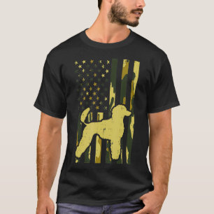 Camo US Flag Poodle Vintage Patriotic Dog Lover Ow T-Shirt