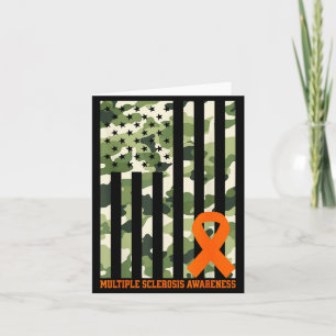 Camo Usa Flag Multiple Sclerosis Awareness Month M Card