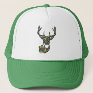 Camo - White Tail Buck Deer Trucker Hat