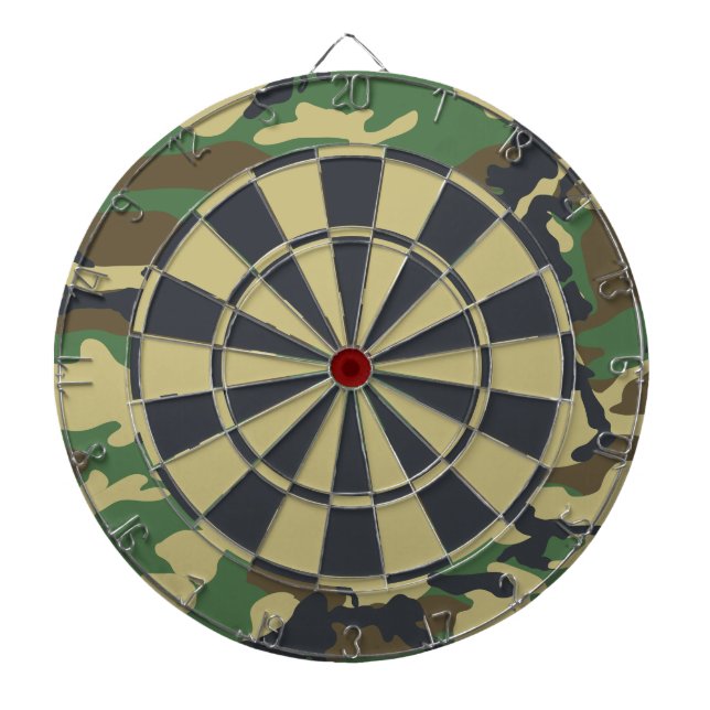 Camo Woodland Camouflage Dartboard (Front)