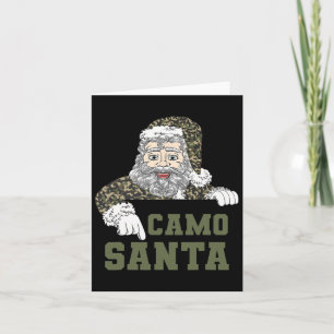 Camoflage Christmas Hunting Santa Camo Military Me Card