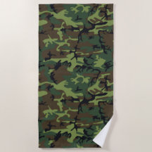 CAMOFLAGE PATTERN BEACH TOWEL