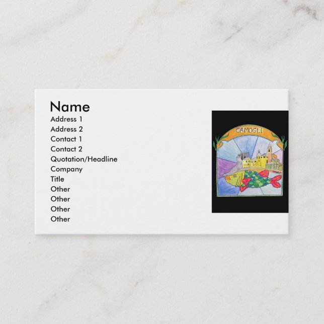 Camogli Fish Business Card (Front)