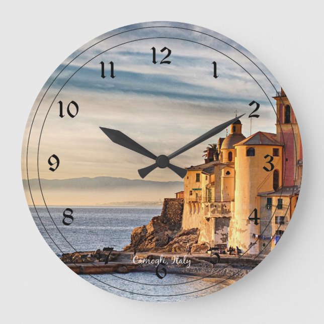 Camogli, Italy Large Clock (Front)