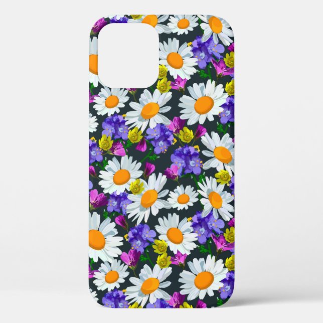 Camomile and wild flowers seamless pattern Case-Mate iPhone case (Back)