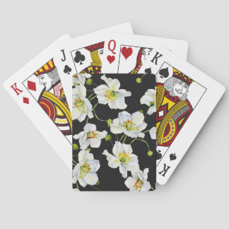Camomile Flowers: Watercolor Illustration Pattern Playing Cards