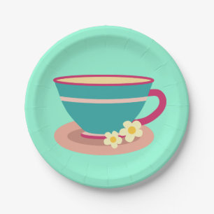 Camomile tea for tea lovers paper plate