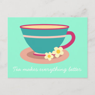 Camomile tea for tea lovers postcard