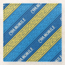 Camomile Tea Vibrant Yellow & Blue Celtic Stripes