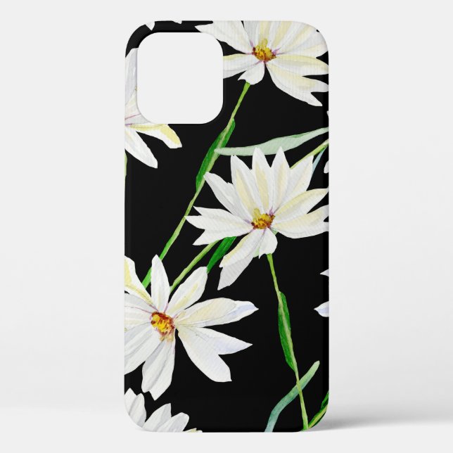Camomile watercolor illustration print pattern Case-Mate iPhone case (Back)