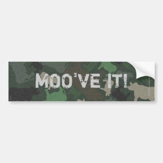 CaMOOflage Cow Collage in Green Bumper Sticker