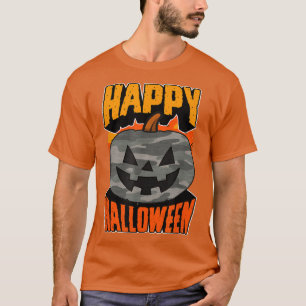 Camoue Camo Happy Halloween Party Jack O Lantern P T-Shirt