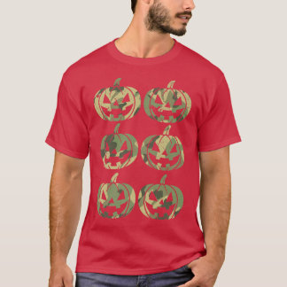 Camoue Camo Happy Halloween Pumpkin Jack O Lantern T-Shirt