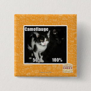 Camouflage 15 Cm Square Badge