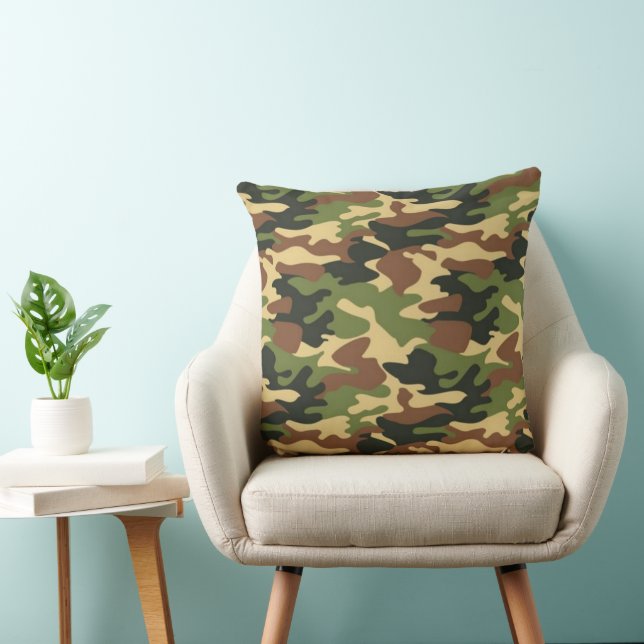 Camouflage 1 20x20 Throw Pillow (Chair)