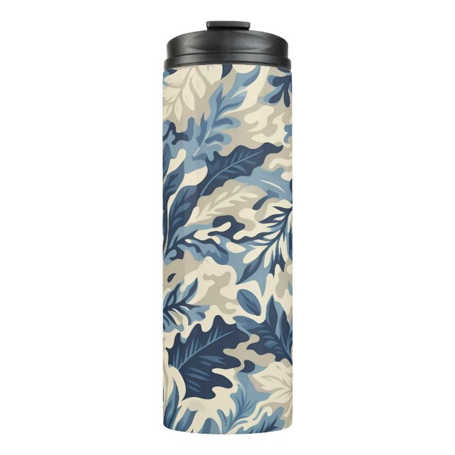 Camouflage Abstract Leaves Thermal Tumbler (Front)
