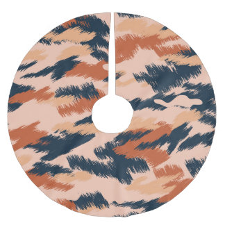 Camouflage Abstract: Vintage Seamless Wallpaper. Brushed Polyester Tree Skirt