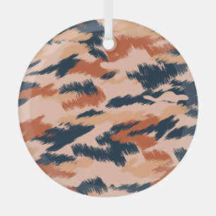 Camouflage Abstract: Vintage Seamless Wallpaper. Glass Tree Decoration