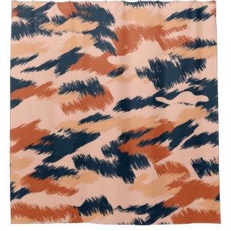 Camouflage Abstract: Vintage Seamless Wallpaper. Shower Curtain