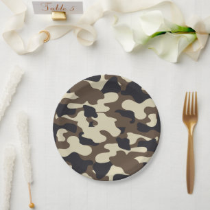 Camouflage Accessories Paper Plate