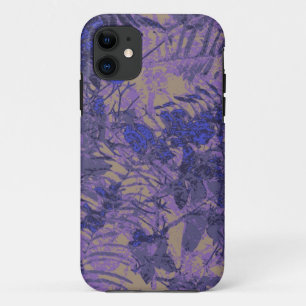 Camouflage against blue flower Case-Mate iPhone case