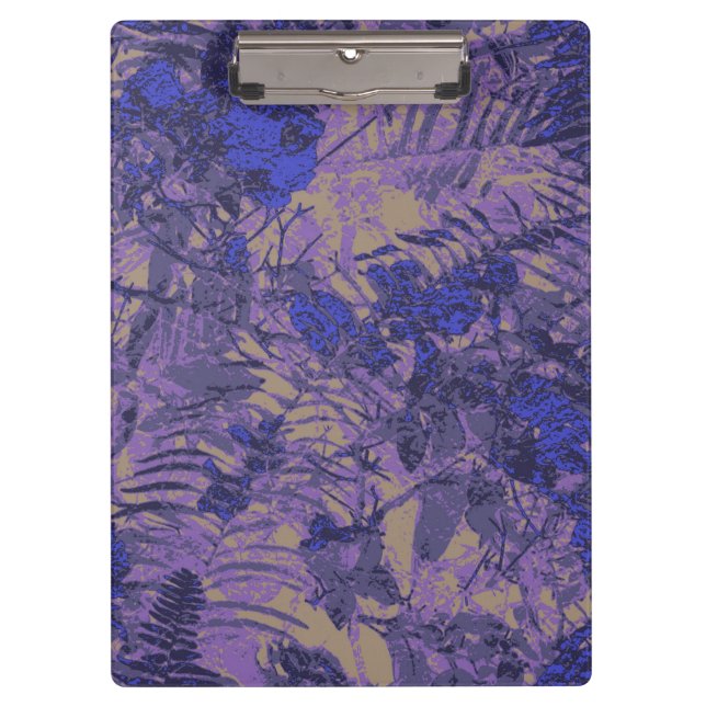 Camouflage against blue flower clipboard (Front)