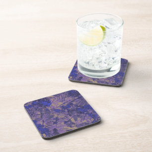 Camouflage against blue flower coaster