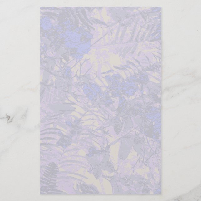 Camouflage against blue flower stationery (Front)
