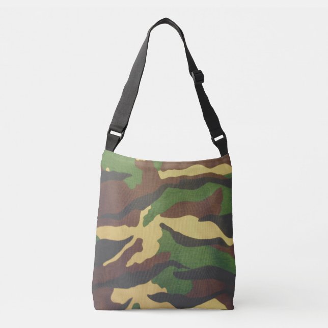 Camouflage All-Over-Print Cross Body Bag (Front)