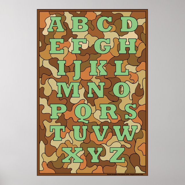 Camouflage Alphabet Poster (Front)