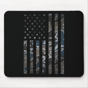 Camouflage American Flag Camo Military 4th Of July Mouse Pad