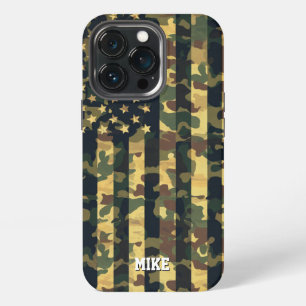 Camouflage American Flag,USA,Patriotic,Green,Gift, iPhone 13 Pro Case